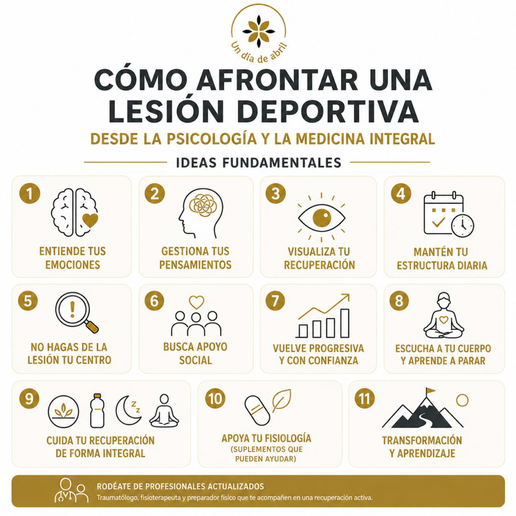 Tips para afrontar una lesión deportiva